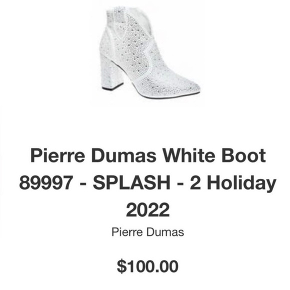 Pierre Dumas Shoes - Pierre Dumas White Heeled Boots with Pointed Toe